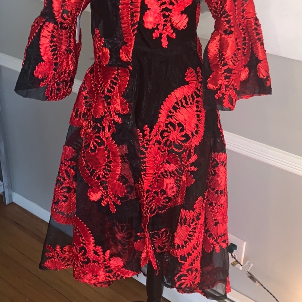 Red ❤️❤️❤️and Black Maxi Dress - Picture 2 of 2